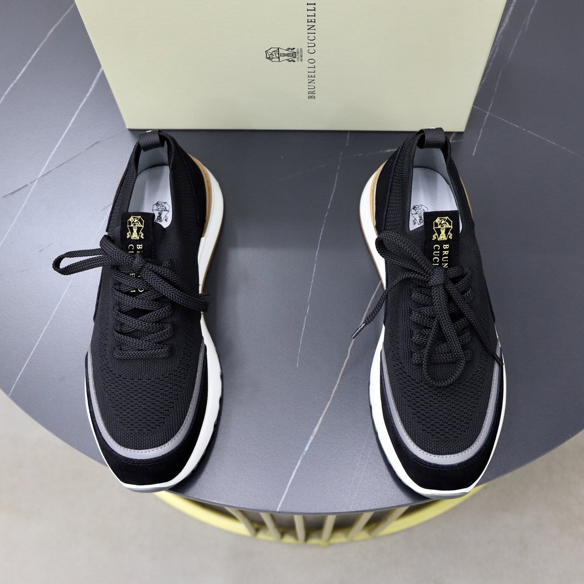 Brunello Cucinelli Knit Low-Top Sneakers - Heel Pull Tab