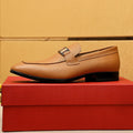 Ferragamo Men's Textured Buckle Loafers