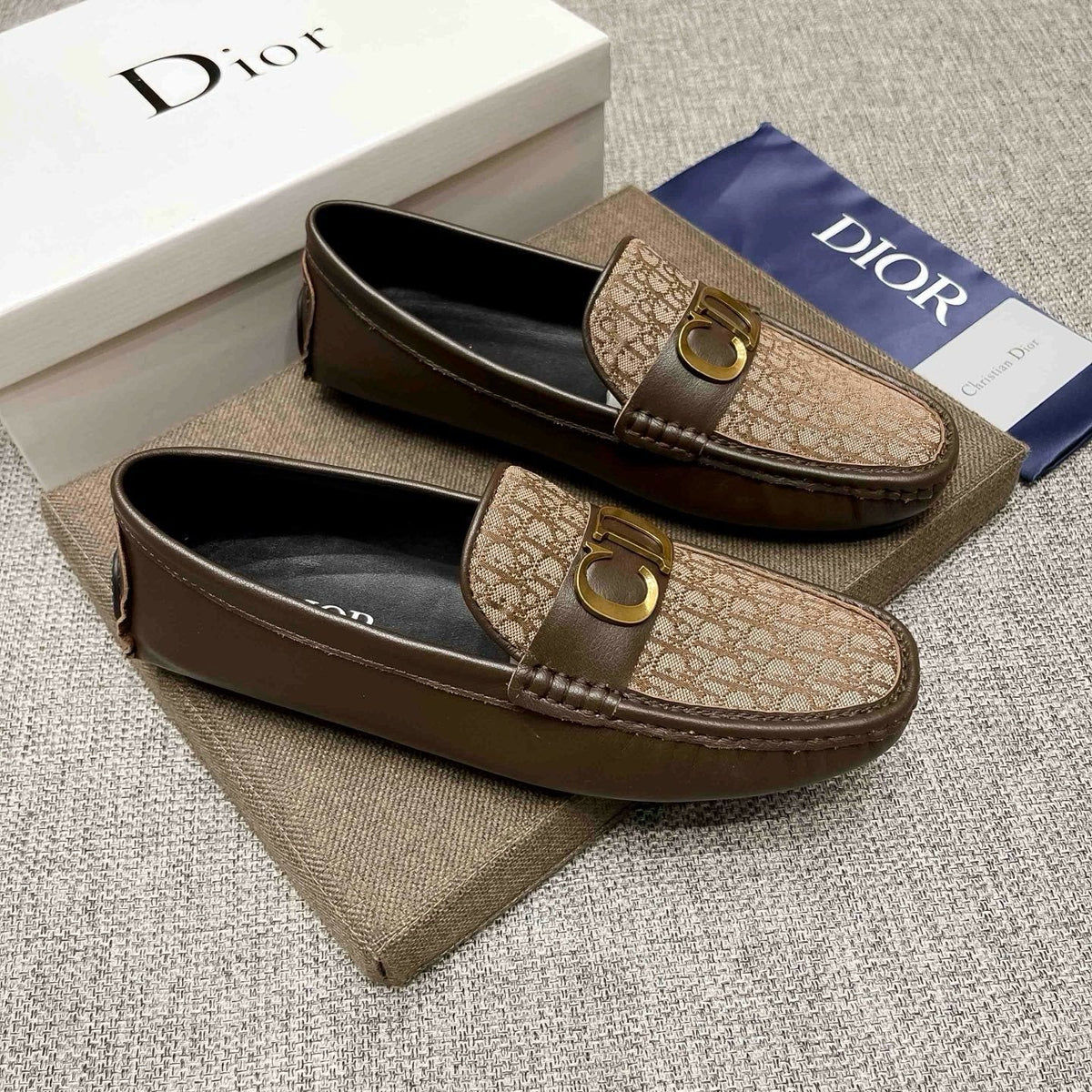Dior Men's Monogram Hardware Loafers