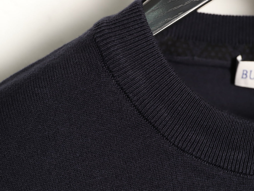 Burberry Equestrian Knight Short-Sleeve Knit Top - Black