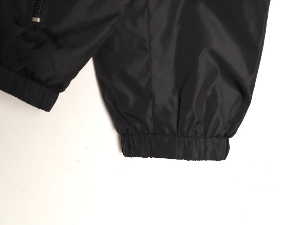 Gucci Contrast-Line Hooded Zip Jacket - Black
